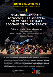 Seminario pubblico nazionale dedicato al Teatro Ragazzi